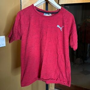 Puma Red Space Dye 100% Cotton Tee Size Medium